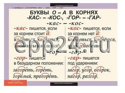 Комплект таблиц Русский язык 6 класс (7 шт.)