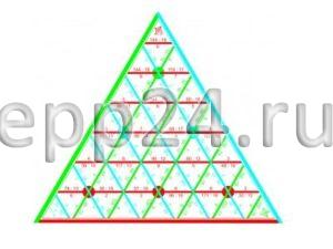 Математическая пирамида Деление раздаточная