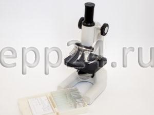 2.3.27 Микроскоп школьный с подсветкой с набором микропрепаратов
